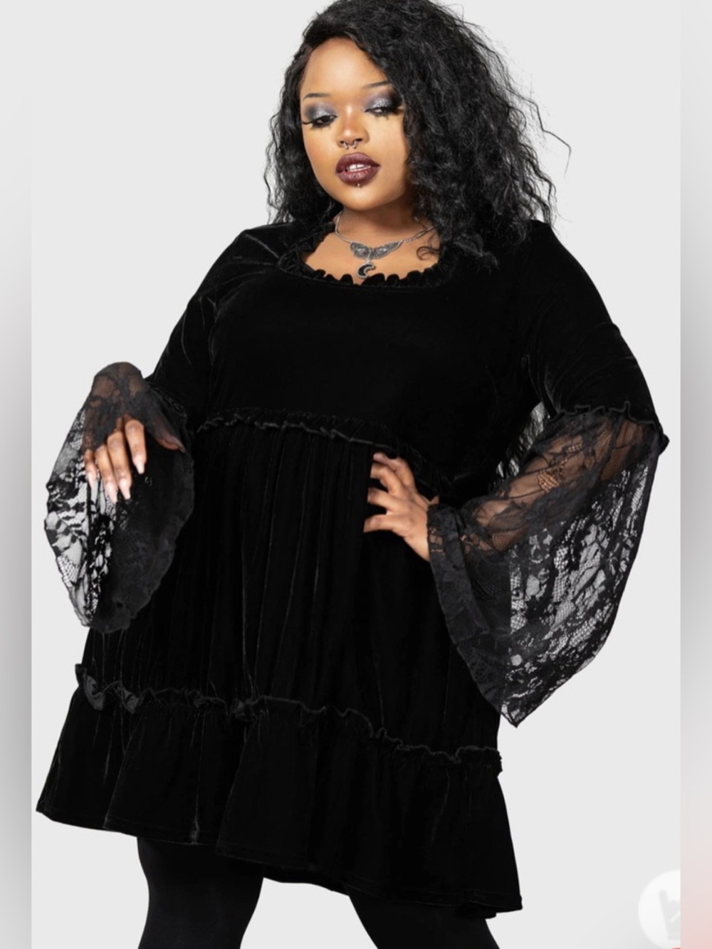 Kill Star black velvet Prudence Dress size 4XL